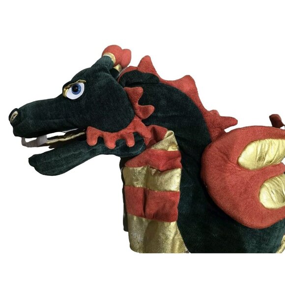 Melissa & Doug Plush Animal Fire Breathing Dragon Hand Full Body Puppet Two Hand - Picture 3 of 10